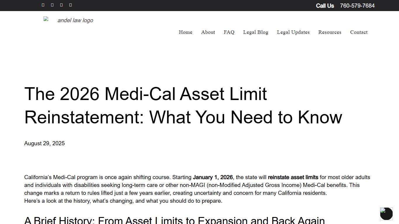 The 2026 Medi-Cal Asset Limit Reinstatement: What You Need to Know